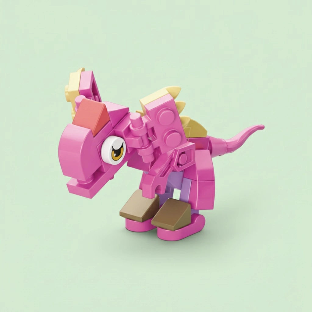 Dilophosaurus Building Block (1Pc) in the light background.