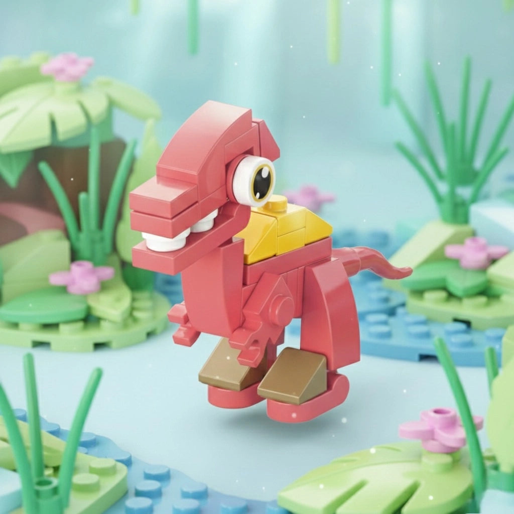Spinosaurus Building Block (1Pc) in the forest.