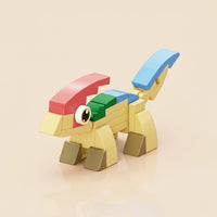 Parasaurolophus Building Block (1Pc) in the pink background.