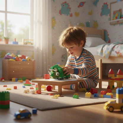Child playing with Tricera Building Block (1Pc)