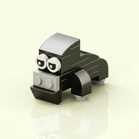 Toy Gorilla Building Block in surface with a light background