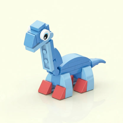 Brontosaurus Building Block (1Pc) in the white background.