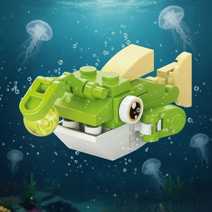 Lanternfish Building Block (1Pc) under the deep ocean.