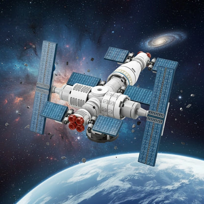 Space Station Building Block (1Pc) in the space .