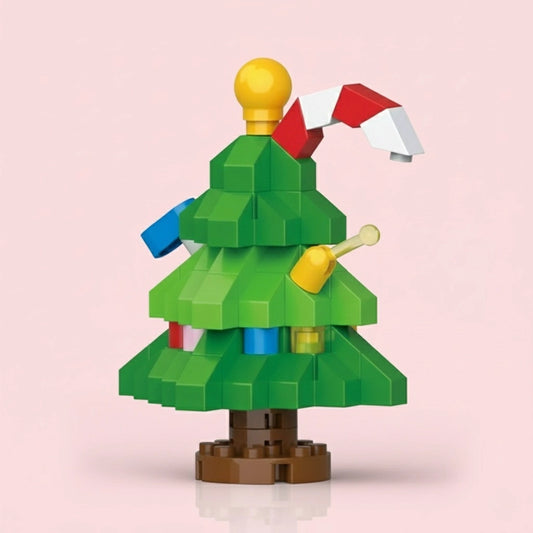 A Christmas Tree on a pink background
