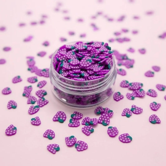 Miniature Polymer Clay Grapes (10pcs) inside the mini jar