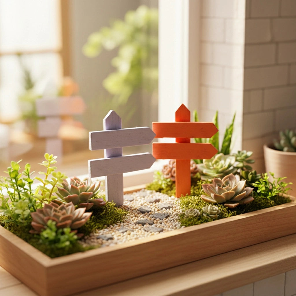 Miniature Wooden Post Assorted (1pc) on the side of the window.