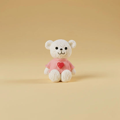 Miniature Teddy Bear (1pc) on the light brown background.