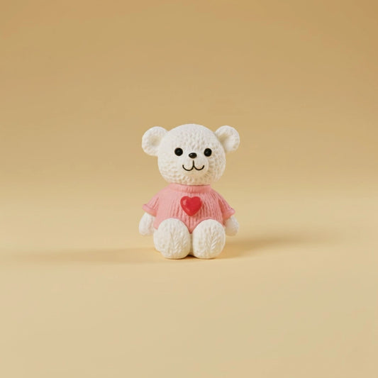 Miniature Teddy Bear (1pc) on the light brown background.
