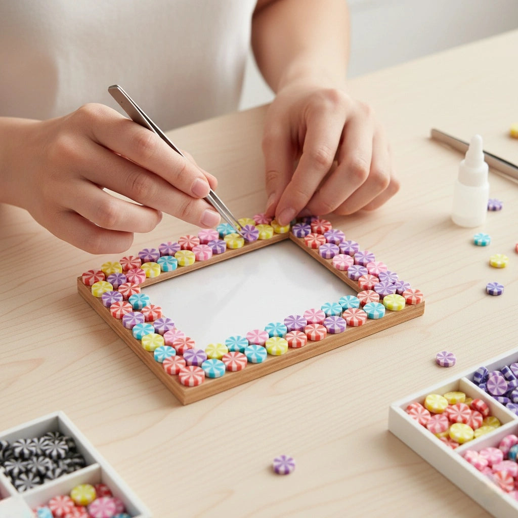 Creating frame with Miniature Polymer Clay Candies