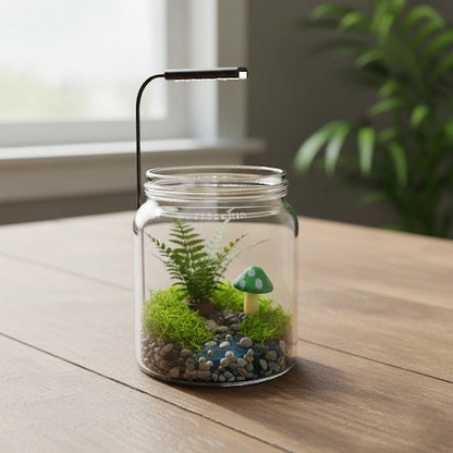 Miniature Garden Mushroom (1Pc) in the mini garden jar.