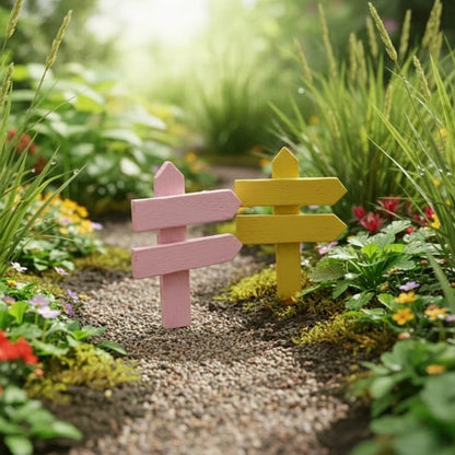 Miniature Wooden Post Assorted (1pc) on the garden theme.