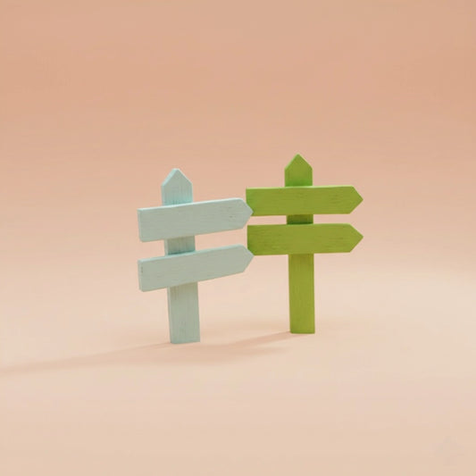 Miniature Wooden Post Assorted (1pc) on the pink background.