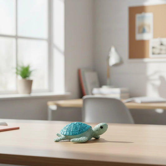 Miniature Turtle Assorted (1pc) on the table in the room.