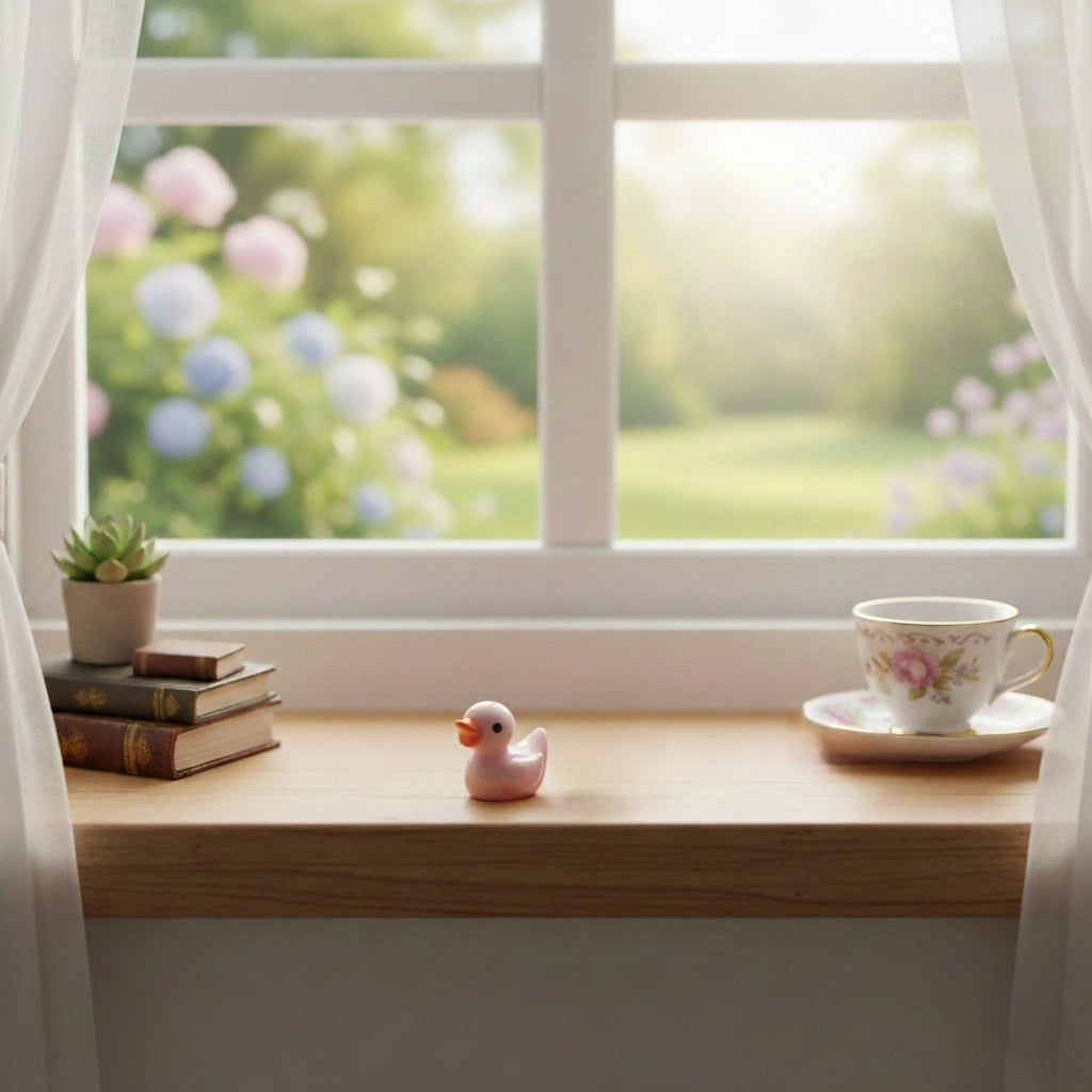 Miniature Ducks (1pc) on the window side.