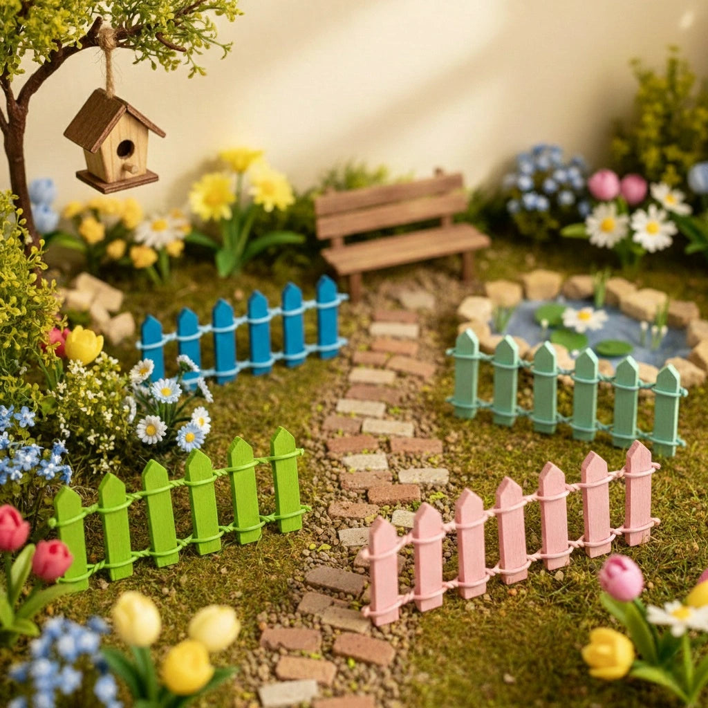 Different colour of Miniature Fence Assorted in collection.