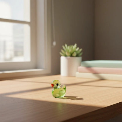 Miniature Glow Duck (1pc) on the table.