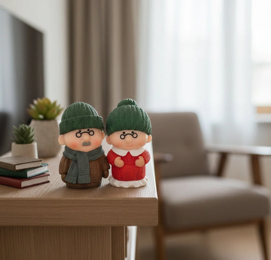 Miniature Old Couple Grandparents Assorted (Big)