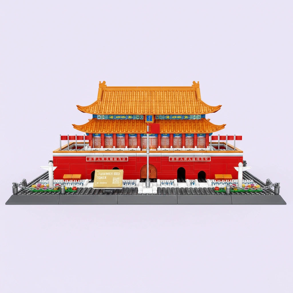 Tiananmen Tower Landmark Model Blocks