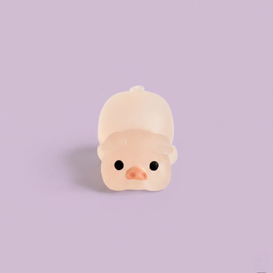 Miniature Glow Pink Yoga Pig (1pc)