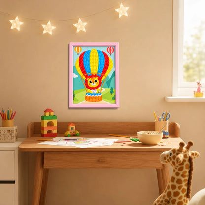 Flying Bear Balloon Diamond Painting Kit (1Pc)