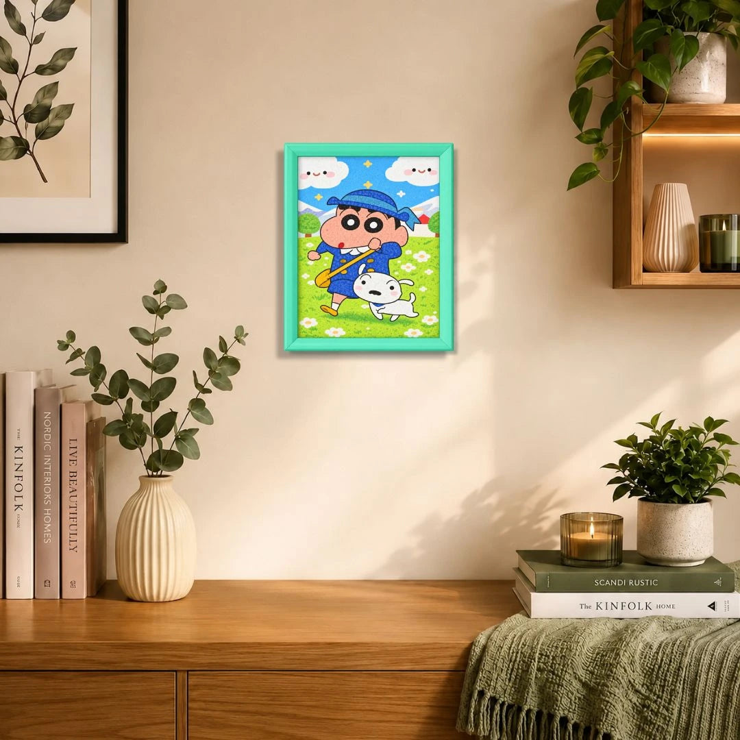 Shinchan & Puppy Diamond Painting Kit (1Pc)