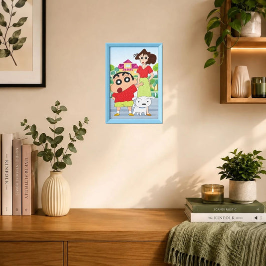 Family Shinchan Diamond Painting Kit (1Pc)