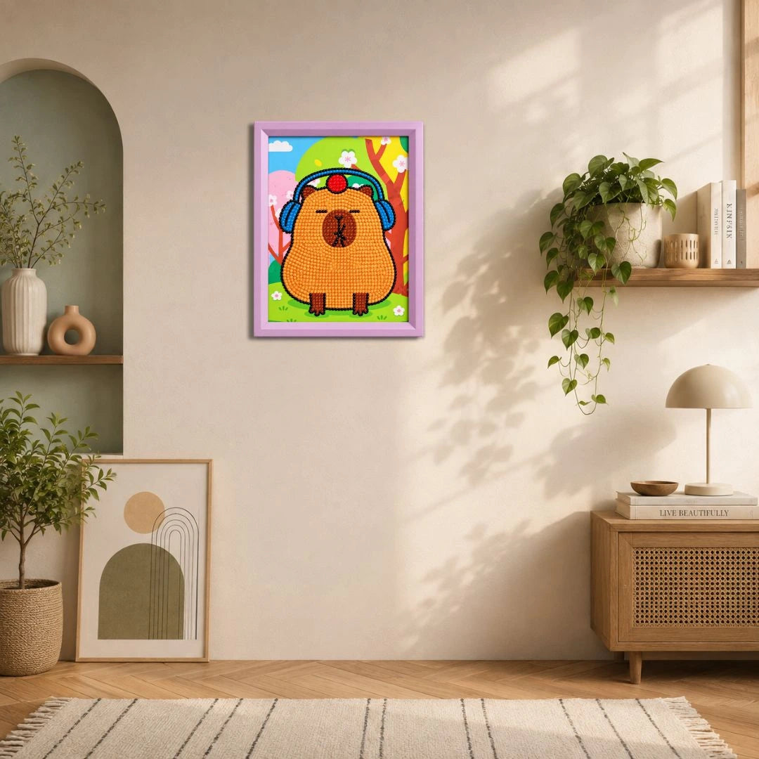 Chill Headphone Bear Diamond Painting Kit (1Pc)