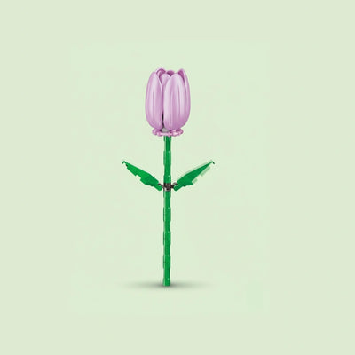 Purple Tulip Flower Building Block (1Pc)