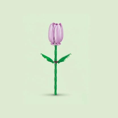 Purple Tulip Flower Building Block (1Pc)