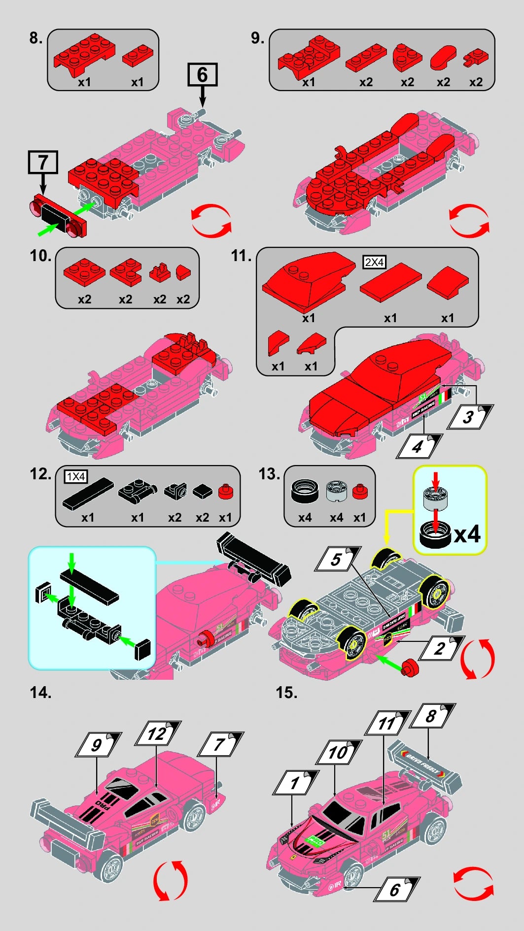 Speed Wing Racer Vehicle Building Block (1Pc)