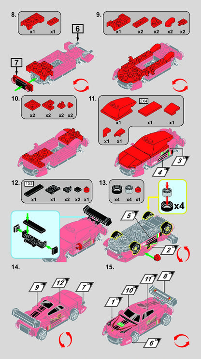 Speed Wing Racer Vehicle Building Block (1Pc)