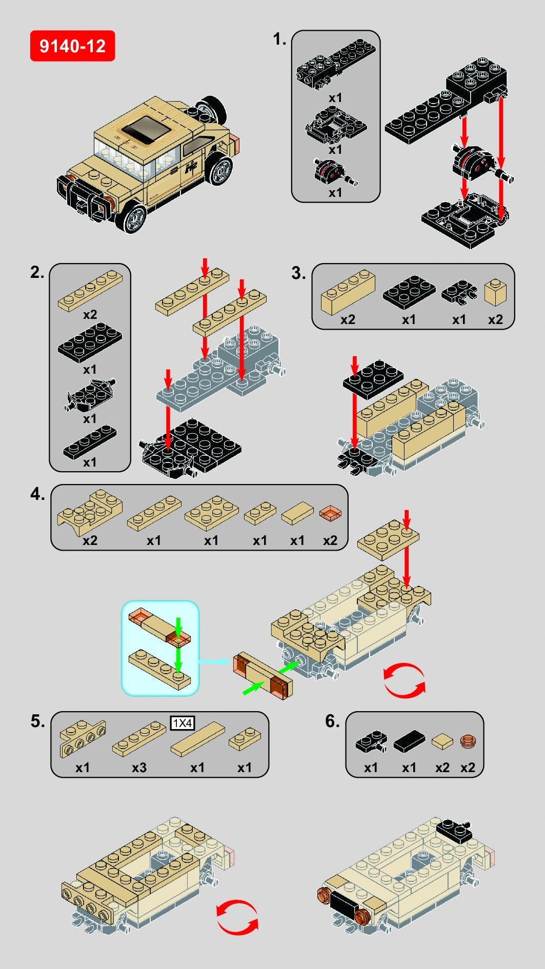 Desert SUV Vehicle Building Block (1Pc)