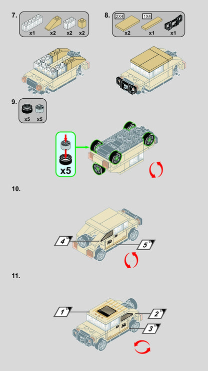 Desert SUV Vehicle Building Block (1Pc)