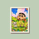 Shinchan & Puppy Walk Diamond Painting Kit (1Pc)