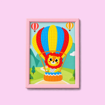 Flying Bear Balloon Diamond Painting Kit (1Pc)