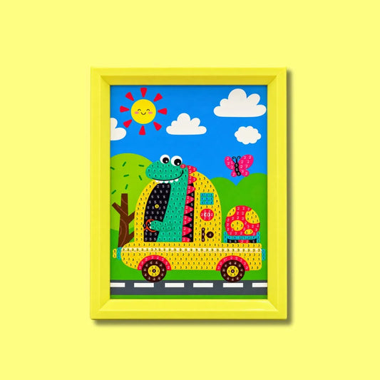 Dino Bus Ride Diamond Painting Kit (1Pc)