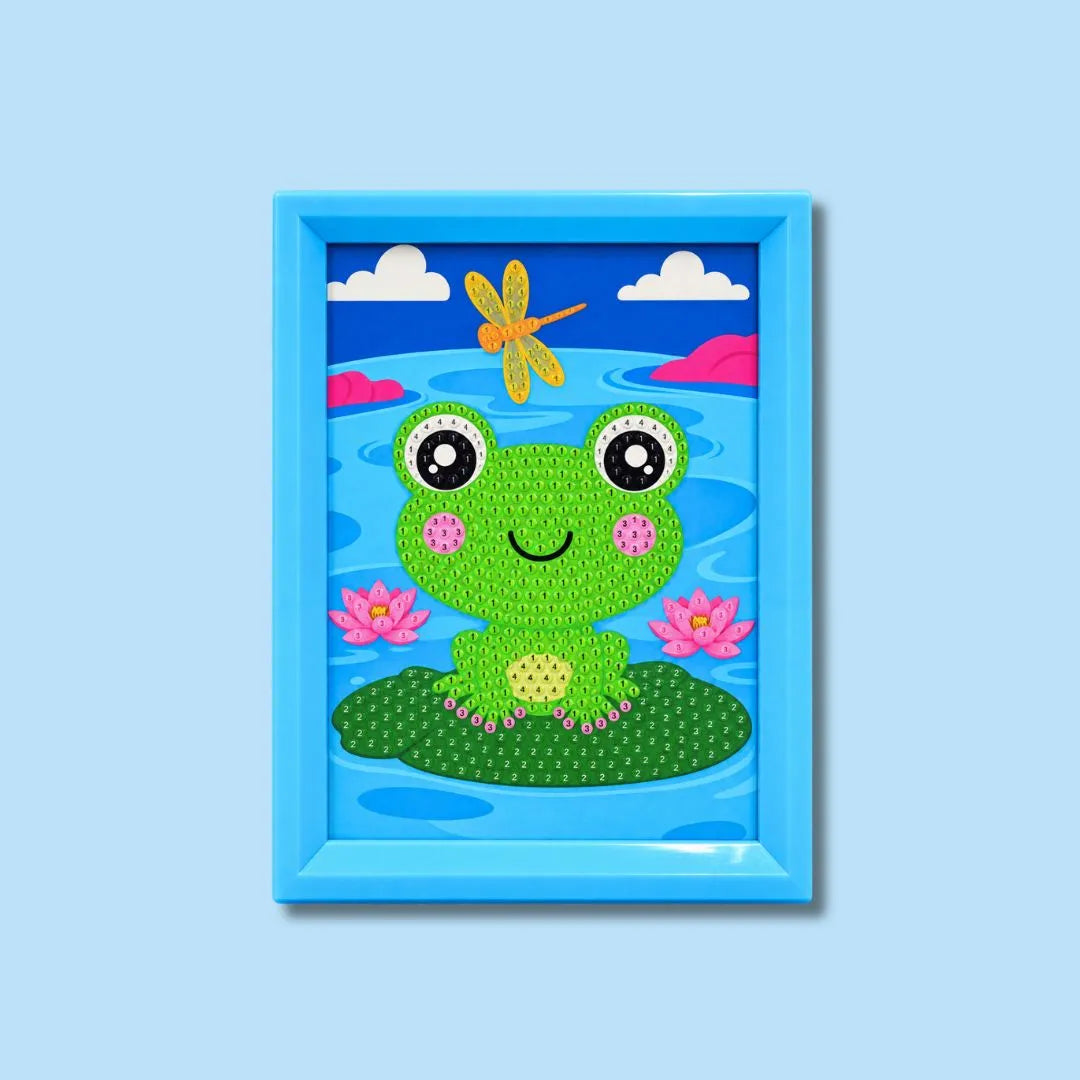 Lotus Pond Frog Diamond Painting Kit (1Pc)
