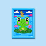 Lotus Pond Frog Diamond Painting Kit (1Pc)