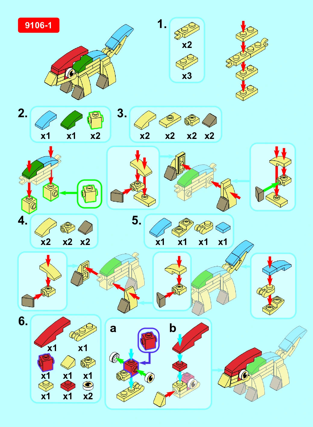 Parasaurolophus Building Block (1Pc)