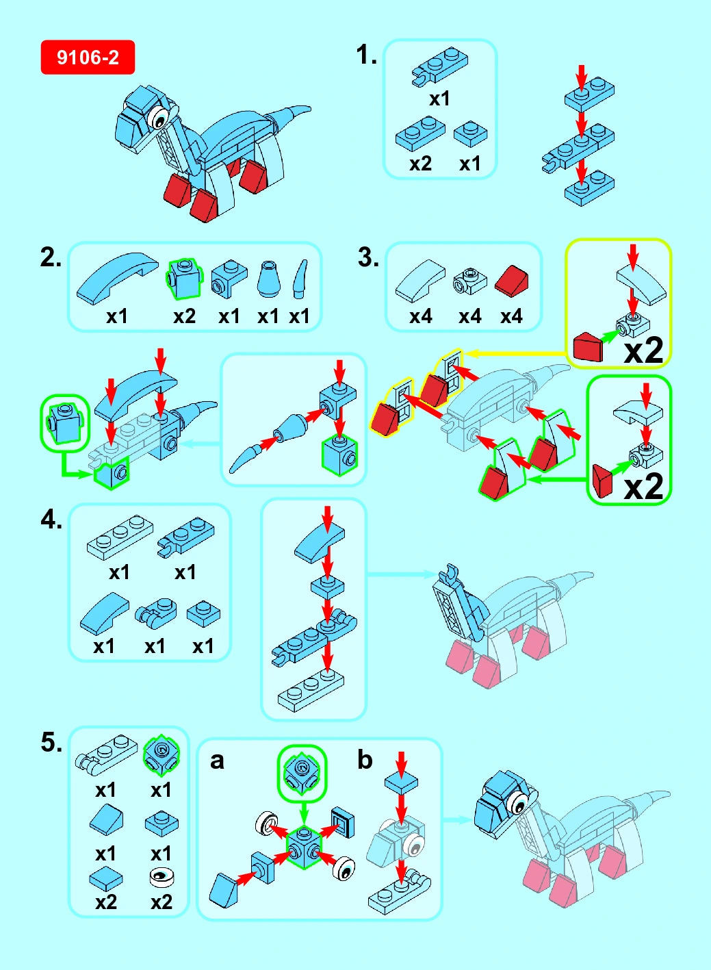 Brontosaurus Building Block (1Pc)