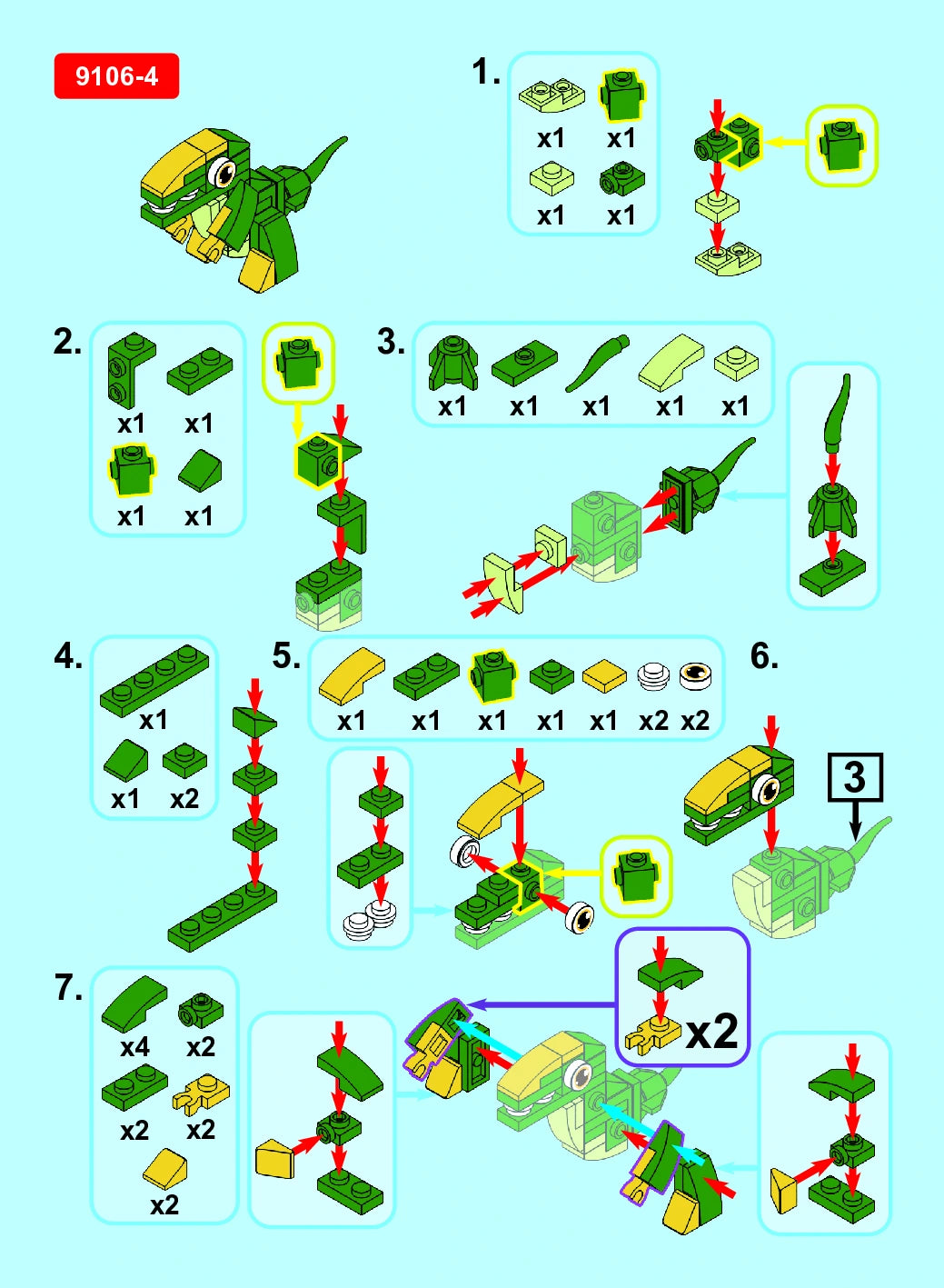 Tyrannosaurus Building Block (1Pc)