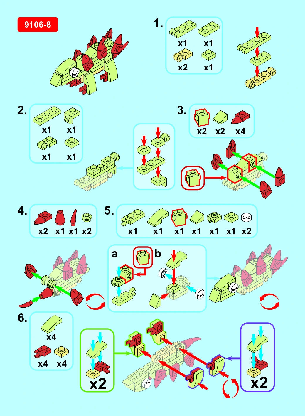 Stegosaurus Building Block (1Pc)