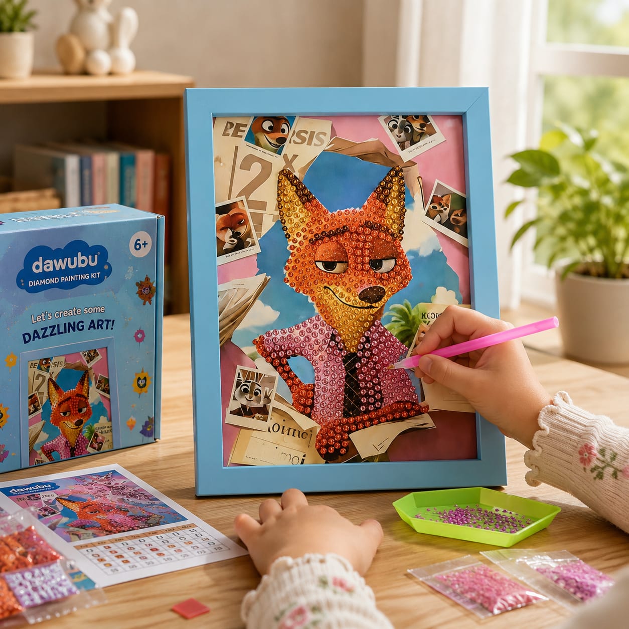 City Detective Fox Diamond Painting Kit (1Pc)