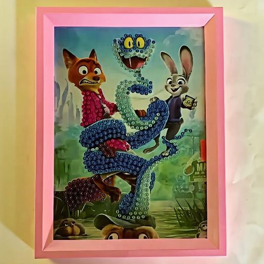 Cartoon Animal Crew Diamond Painting Kit (1Pc)