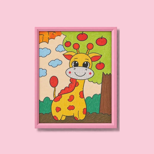 Happy Giraffe Diamond Art Painting Kit (1Pc)