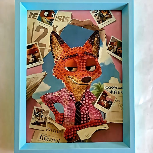 City Detective Fox Diamond Painting Kit (1Pc)