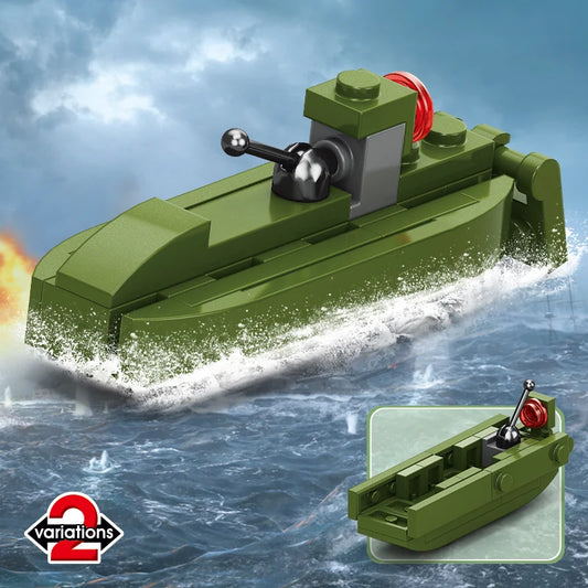 Image of a Patrol Raider Boat Building Block .