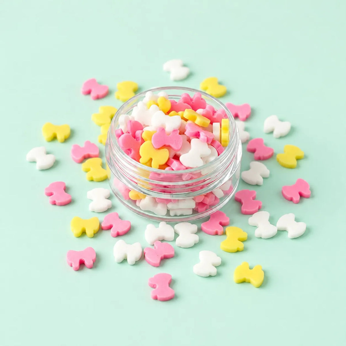 Miniature Polymer Clay Mixed Butterfly Assorted (10pcs) displayed on a light blue background