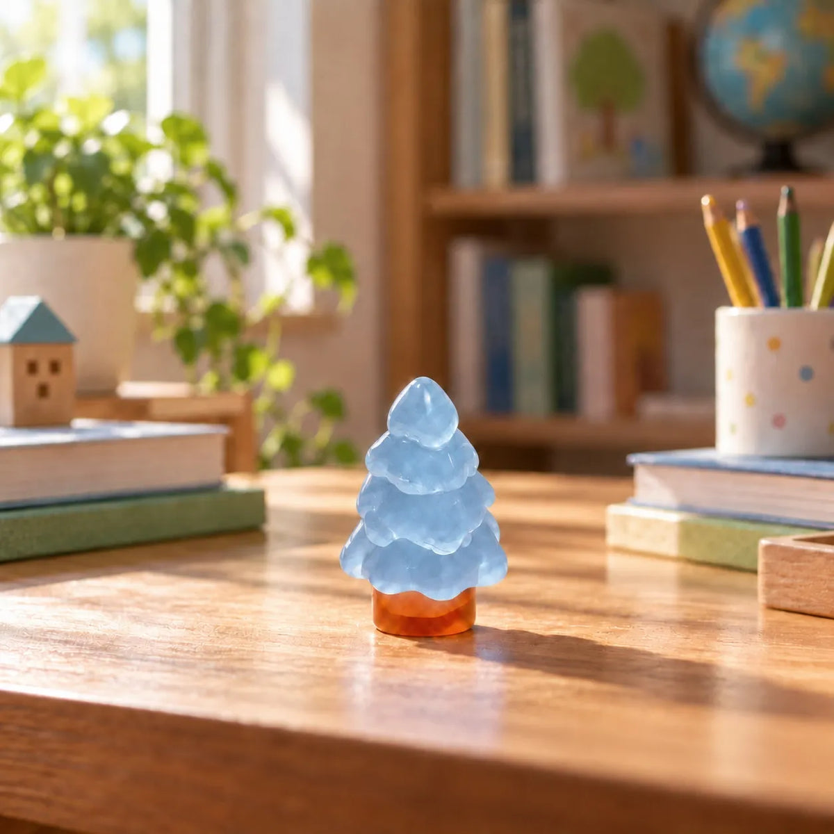 Miniature Glow Christmas Tree Assorted (1pc) displayed on a table near a window